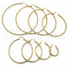 Oro Laminado Small Hoop, Gold Filled Style Hollow Design, Diamond Cutting Finish, Golden Finish, 02.213.0154.25