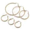 Oro Laminado Small Hoop, Gold Filled Style Hollow Design, Diamond Cutting Finish, Golden Finish, 02.213.0154.25