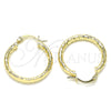 Oro Laminado Small Hoop, Gold Filled Style Diamond Cutting Finish, Golden Finish, 02.213.0252.25