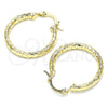Oro Laminado Small Hoop, Gold Filled Style Diamond Cutting Finish, Golden Finish, 02.213.0252.25
