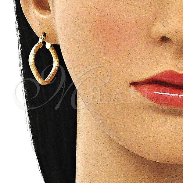 Gold Filled Hoop Earrings — Small Hoop Diamond Cutting 02. — alternate product view — SKU 143896 | Oro Laminado aretes de aro — Small Hoop Diamond Cutting 02. — SKU 143896