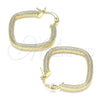 Oro Laminado Small Hoop, Gold Filled Style Diamond Cutting Finish, Golden Finish, 02.213.0253.25