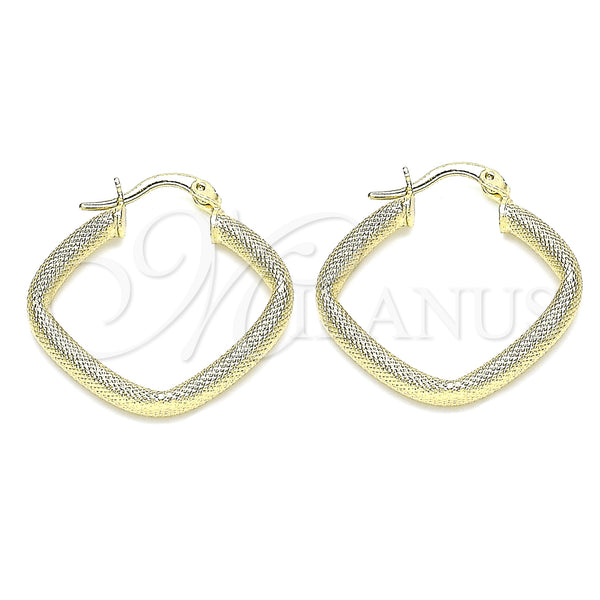 Gold Filled Hoop Earrings — Small Hoop Diamond Cutting 02. — main product view — SKU 143896 | Oro Laminado aretes de aro — Small Hoop Diamond Cutting 02. — SKU 143896