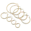 Oro Laminado Medium Hoop, Gold Filled Style Hollow Design, Diamond Cutting Finish, Golden Finish, 02.213.0252.40