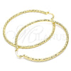 Oro Laminado Large Hoop, Gold Filled Style Diamond Cutting Finish, Golden Finish, 02.213.0263.60
