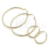 Oro Laminado Large Hoop, Gold Filled Style Diamond Cutting Finish, Golden Finish, 02.213.0263.60