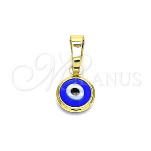 Gold Filled Pendant — Fancy Pendant Evil Eye Design Blue Resin 05.63. — main product view — SKU 143928 | Oro Laminado dije — elegante Pendant Evil Eye diseño Blue Resin 05.63. — SKU 143928