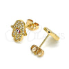 Gold Filled Ring — Stud Earring Hand of God and Judaica Design — alternate product view — SKU 143977 | Oro Laminado anillo — Stud Earring Hand of God and Judaica diseño — SKU 143977