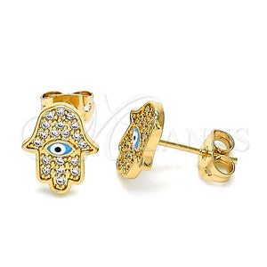 Gold Filled Ring — Stud Earring Hand of God and Judaica Design — main product view — SKU 143978 | Oro Laminado anillo — Stud Earring Hand of God and Judaica diseño — SKU 143978