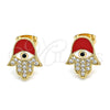Gold Filled Ring — Stud Earring Hand of God and Judaica Design — alternate product view — SKU 143979 | Oro Laminado anillo — Stud Earring Hand of God and Judaica diseño — SKU 143979