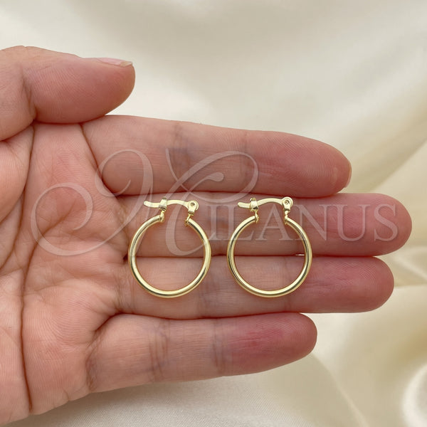 Gold Filled Hoop Earrings — Small Hoop Polished 02.58. — alternate product view — SKU 143981 | Oro Laminado aretes de aro — Small Hoop pulido 02.58. — SKU 143981