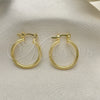 Oro Laminado Small Hoop, Gold Filled Style Polished, Golden Finish, 02.58.0020.20