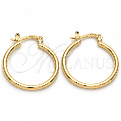 Oro Laminado Small Hoop, Gold Filled Style Polished, Golden Finish, 02.58.0020.20