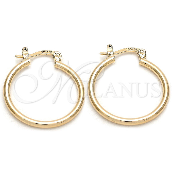 Gold Filled Hoop Earrings — Small Hoop Polished 02.58. — main product view — SKU 143981 | Oro Laminado aretes de aro — Small Hoop pulido 02.58. — SKU 143981