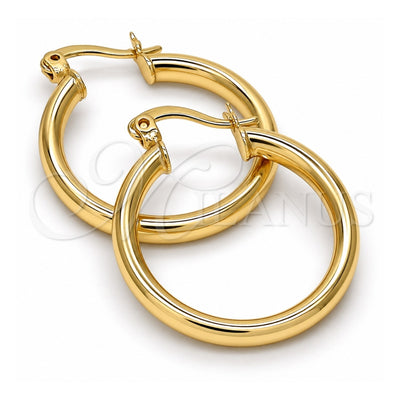 Oro Laminado Small Hoop, Gold Filled Style Polished, Golden Finish, 02.58.0021.20