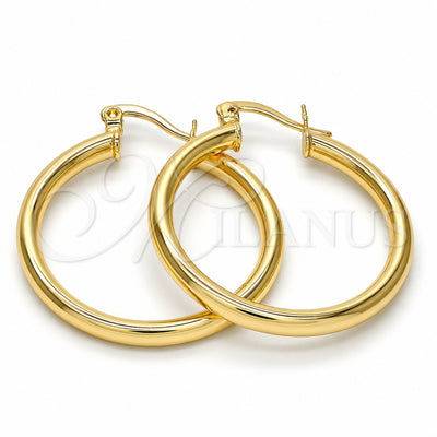 Oro Laminado Small Hoop, Gold Filled Style Polished, Golden Finish, 02.58.0021.25