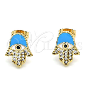 Gold Filled Ring — Stud Earring Hand of God and Judaica Design — main product view — SKU 143992 | Oro Laminado anillo — Stud Earring Hand of God and Judaica diseño — SKU 143992