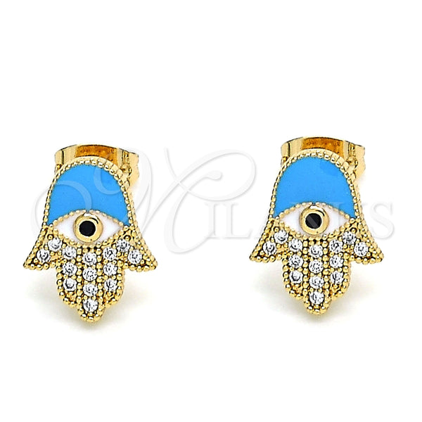 Gold Filled Ring — Stud Earring Hand of God and Judaica Design — main product view — SKU 143992 | Oro Laminado anillo — Stud Earring Hand of God and Judaica diseño — SKU 143992