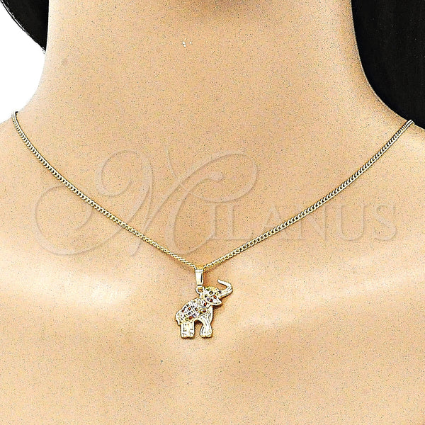 Gold Filled Ring — Earring and Pendant Adult Set Elephant Design with — alternate product view — SKU 144015 | Oro Laminado anillo — Earring and Pendant Adult Set Elephant diseño with — SKU 144015