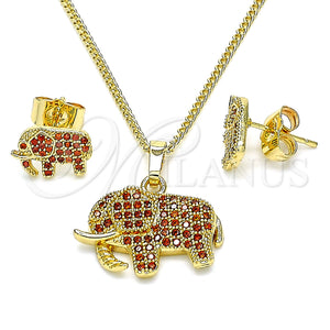 Gold Filled Ring — Earring and Pendant Adult Set Elephant Design with — main product view — SKU 144028 | Oro Laminado anillo — Earring and Pendant Adult Set Elephant diseño with — SKU 144028