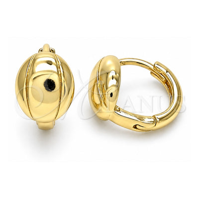 Oro Laminado Huggie Hoop, Gold Filled Style Polished, Golden Finish, 02.213.0271.12
