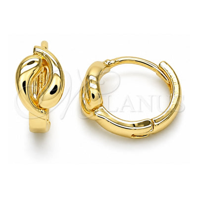 Oro Laminado Huggie Hoop, Gold Filled Style Polished, Golden Finish, 02.213.0273.12