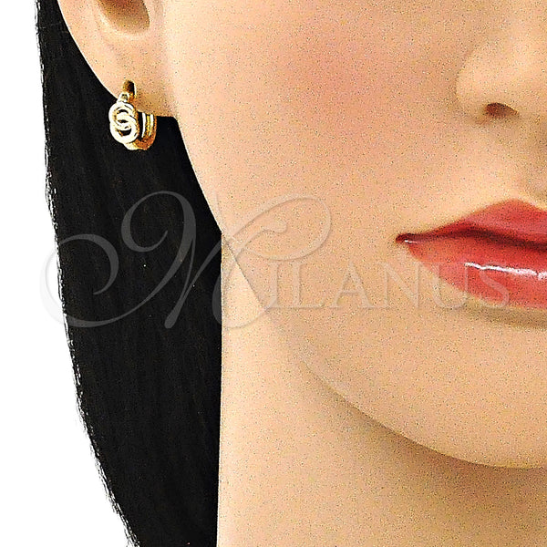 Gold Filled Hoop Earrings — Huggie Hoop Polished 02. — alternate product view — SKU 144038 | Oro Laminado aretes de aro — Huggie Hoop pulido 02. — SKU 144038