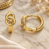 Oro Laminado Huggie Hoop, Gold Filled Style Polished, Golden Finish, 02.213.0274.12