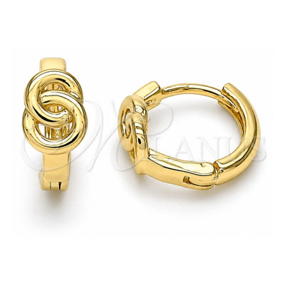 Oro Laminado Huggie Hoop, Gold Filled Style Polished, Golden Finish, 02.213.0274.12