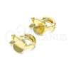 Oro Laminado Huggie Hoop, Gold Filled Style Apple Design, Polished, Golden Finish, 02.213.0278.10
