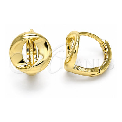 Oro Laminado Huggie Hoop, Gold Filled Style Polished, Golden Finish, 02.213.0281.12