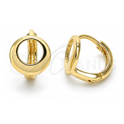 Oro Laminado Huggie Hoop, Gold Filled Style Polished, Golden Finish, 02.213.0282.12