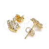 Gold Filled Ring — Stud Earring Crown Design with White Micro Pave — alternate product view — SKU 144108 | Oro Laminado anillo — Stud Earring Crown diseño with blanco Micro Pave — SKU 144108