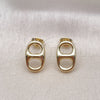 Gold Filled Ring — Stud Earring Puff Mariner Design Polished 02. — alternate product view — SKU 144116 | Oro Laminado anillo — Stud Earring Puff Mariner diseño pulido 02. — SKU 144116