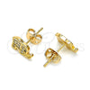 Gold Filled Ring — Stud Earring Elephant Design with White and Black — alternate product view — SKU 144119 | Oro Laminado anillo — Stud Earring Elephant diseño with blanco and negro — SKU 144119