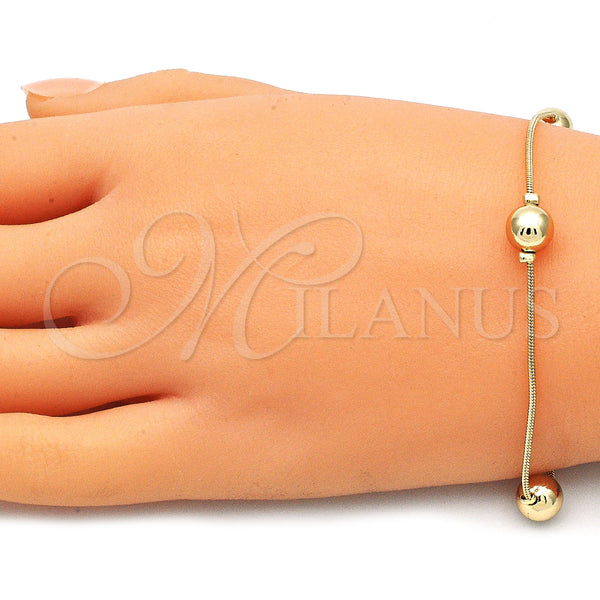Gold Filled Bracelet — Fancy Bracelet Ball Design Polished 03. 01 MM — alternate product view — SKU 144136 | Oro Laminado brazalete — elegante Bracelet Ball diseño pulido 03. 01 MM — SKU 144136
