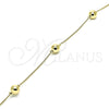 Oro Laminado Fancy Bracelet, Gold Filled Style Ball Design, Polished, Golden Finish, 03.213.0129.08 (01 MM Thickness, 8 Inches Length)