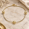 Oro Laminado Fancy Bracelet, Gold Filled Style Ball Design, Polished, Golden Finish, 03.213.0129.08 (01 MM Thickness, 8 Inches Length)