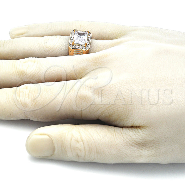 Gold Filled Ring — Mens Ring with White Cubic Zirconia and White — alternate product view — SKU 144146 | Oro Laminado anillo — Mens Ring with blanco Cubic Zirconia and blanco — SKU 144146