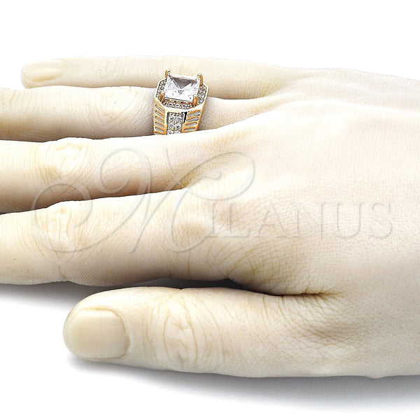Gold Filled Ring — Mens Ring with White Cubic Zirconia and White — alternate product view — SKU 144159 | Oro Laminado anillo — Mens Ring with blanco Cubic Zirconia and blanco — SKU 144159