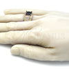 Oro Laminado Mens Ring, Gold Filled Style with Black Cubic Zirconia and White Micro Pave, Polished, Golden Finish, 01.266.0046.2.11 (Size 11)