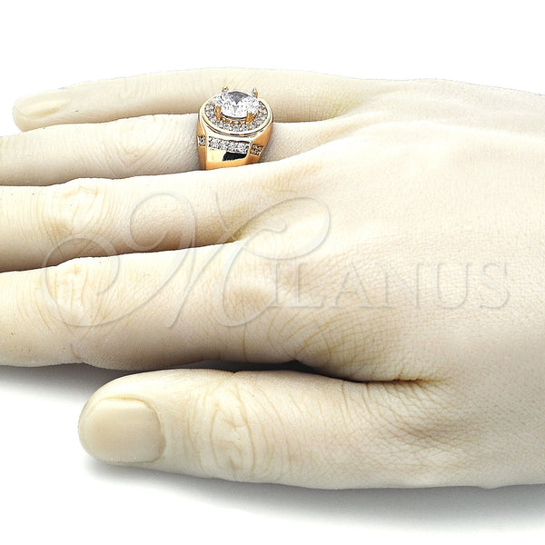 Gold Filled Ring — Mens Ring with White Cubic Zirconia and White — alternate product view — SKU 144172 | Oro Laminado anillo — Mens Ring with blanco Cubic Zirconia and blanco — SKU 144172