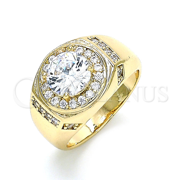 Gold Filled Ring — Mens Ring with White Cubic Zirconia and White — main product view — SKU 144172 | Oro Laminado anillo — Mens Ring with blanco Cubic Zirconia and blanco — SKU 144172