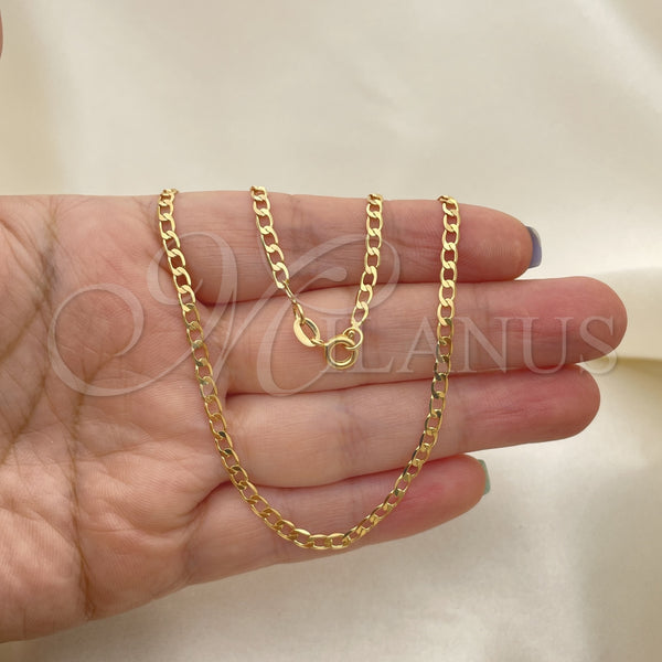 Gold Filled Necklace — Basic Necklace Polished 04.58. Gauge 03 MM Thickness — alternate product view — SKU 144182 | Oro Laminado collar — básico Necklace pulido 04.58. Gauge 03 MM Thickness — SKU 144182