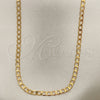 Oro Laminado Basic Necklace, Gold Filled Style Polished, Golden Finish, 04.58.0021.24 (100 Gauge, 03 MM Thickness, 24 Inches Length)