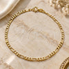 Oro Laminado Basic Bracelet, Gold Filled Style Figaro Design, Polished, Golden Finish, 04.58.0022.07 (0.80 Gauge, 03 MM Thickness, 7 Inches Length)
