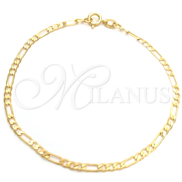 Gold Filled Bracelet — Basic Bracelet Figaro Design Polished 04.58. 0.80 Gauge — main product view — SKU 144189 | Oro Laminado brazalete — básico Bracelet Figaro diseño pulido 04.58. 0.80 Gauge — SKU 144189