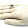 Oro Laminado Mens Ring, Gold Filled Style with Black Cubic Zirconia and White Micro Pave, Polished, Golden Finish, 01.266.0047.2.12 (Size 12)