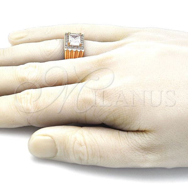 Gold Filled Ring — Mens Ring with White Cubic Zirconia and White — alternate product view — SKU 144208 | Oro Laminado anillo — Mens Ring with blanco Cubic Zirconia and blanco — SKU 144208