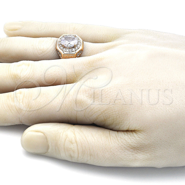 Gold Filled Ring — Mens Ring with White Cubic Zirconia and White — alternate product view — SKU 144225 | Oro Laminado anillo — Mens Ring with blanco Cubic Zirconia and blanco — SKU 144225